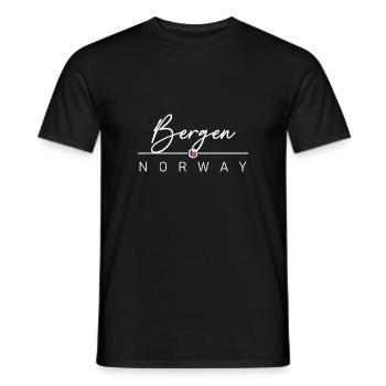 Norwegen - Bergen - Norge - Norway - Männer T-Shirt - Schwarz - Vorne - AI Model Male 178 light (178cm)