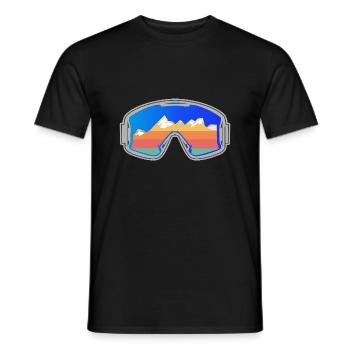 Lunettes de ski skieur Vintage Design Bright - T-shirt homme - noir - Devant - AI Model Male 178 light (178cm)