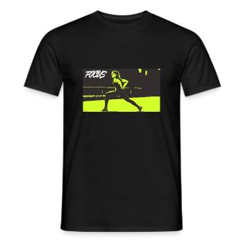 FOCUS_lime - Männer T-Shirt - Schwarz - Vorne - AI Model Male 178 light (178cm)