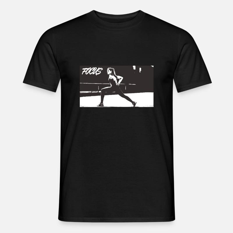 FOCUS_white - Männer T-Shirt - Schwarz