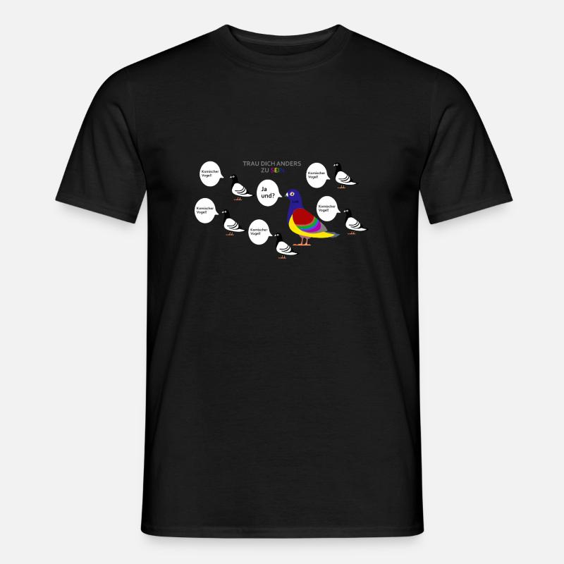 Trau dich anders zu sein - Männer T-Shirt - Schwarz