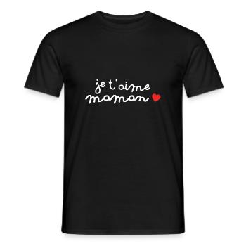 Je t'aime maman ! - T-shirt homme - noir - Devant - AI Model Male 178 light (178cm)