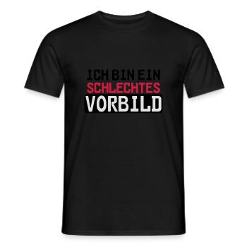 Schlechtes Vorbild - Männer T-Shirt - Schwarz - Vorne - AI Model Male 178 light (178cm)