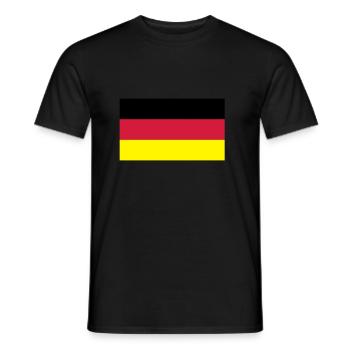 deutschlandflagge - Männer T-Shirt - Schwarz - Vorne - AI Model Male 178 light (178cm)