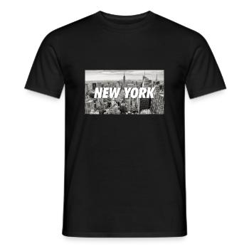 New York Manhattan - Männer T-Shirt - Schwarz - Vorne - AI Model Male 178 light (178cm)