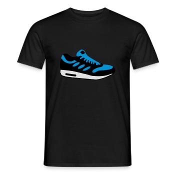schuh__f3 - Men's T-Shirt - black - Front - AI Model Male 178 light (178cm)