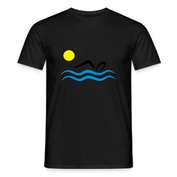 natation - T-shirt homme - noir - Devant - AI Model Male 178 light (178cm)