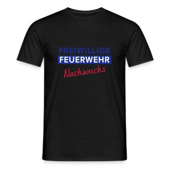 Freiwillige Feuerwehr Nachwuchs - Männer T-Shirt - Schwarz - Vorne - AI Model Male 178 light (178cm)