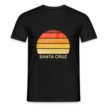 Santa Cruz Retro - Men's T-Shirt - black - Front - AI Model Male 178 light (178cm)