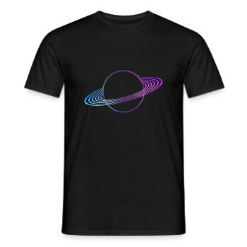 Rings Of Saturn - Men's T-Shirt - black - Front - AI Model Male 178 light (178cm)