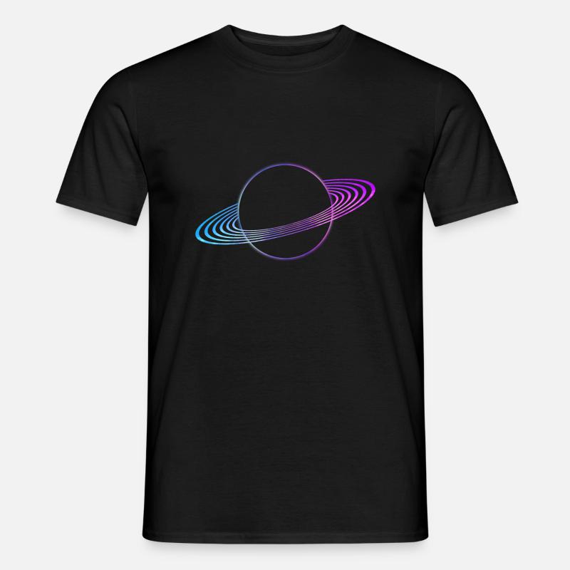 Ringe von Saturn - Männer T-Shirt - Schwarz