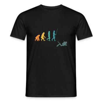Plongeur Evolution Plongée Diving Cadeau - T-shirt homme - noir - Devant - AI Model Male 178 light (178cm)