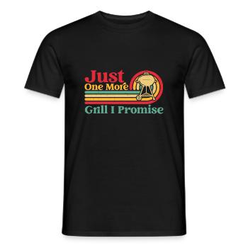 Just One More Grill I Promise Retro Vintage Style - T-shirt homme - noir - Devant - AI Model Male 178 light (178cm)