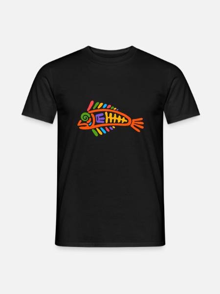 Kultur der Inkas, Fisch - Männer T-Shirt - Schwarz