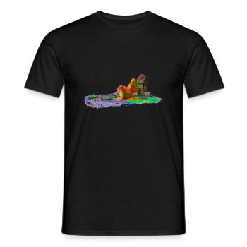 Passion Frau Frauen Regenbogen liegen Leidenschaft - Männer T-Shirt - Schwarz - Vorne - AI Model Male 178 light (178cm)