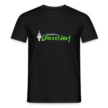Verliebt in Düsseldorf | Düsseldorf Mitbringsel - Männer T-Shirt - Schwarz - Vorne - AI Model Male 178 light (178cm)