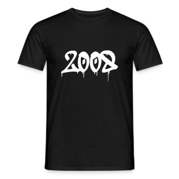 Rap Graffiti Design for Fans 2008 20s - Men's T-Shirt - black - Front - AI Model Male 178 light (178cm)