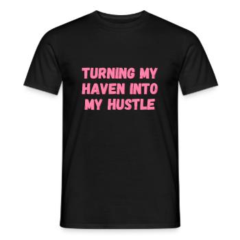 Turning My Haven into My Hustle gifts for homework - Men's T-Shirt - black - Front - AI Model Male 178 light (178cm)