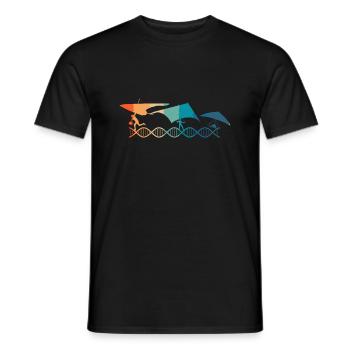 Gleitschirmfliegen liegt mir im Blut - Männer T-Shirt - Schwarz - Vorne - AI Model Male 178 light (178cm)