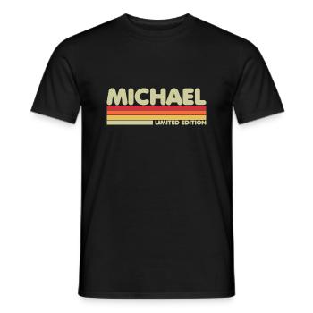 MICHAEL Limited Edition Personalized Name Funny - Men's T-Shirt - black - Front - AI Model Male 178 light (178cm)