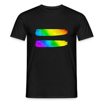 Equality LGBT Pride Awareness Gay Lesbian - Men's T-Shirt - black - Front - AI Model Male 178 light (178cm)