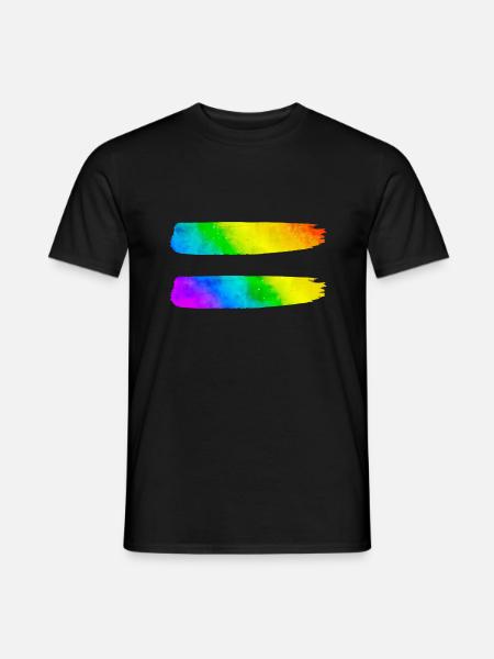 Równość LGBT Duma Świadomość Gej Lesbijka - T-shirt męski - czarny