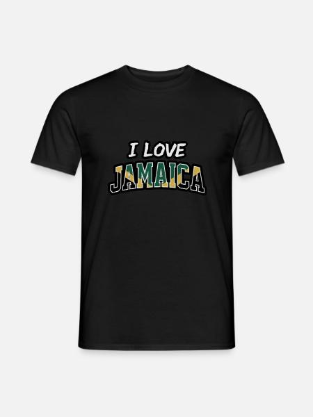 I LOVE JAMAICA - Men's T-Shirt - black
