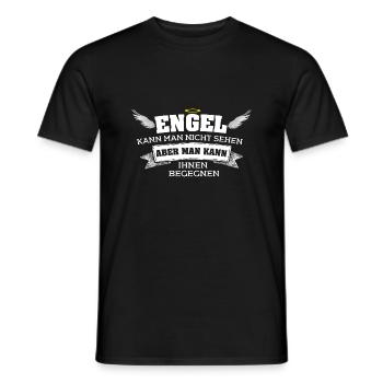 Engel - Männer T-Shirt - Schwarz - Vorne - AI Model Male 178 light (178cm)