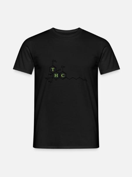 THC Struktur - Männer T-Shirt - Schwarz