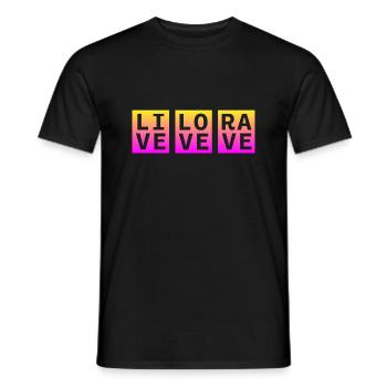 Live Love Rave Clothing EDM Music for Raver and DJ - Men's T-Shirt - black - Front - AI Model Male 178 light (178cm)