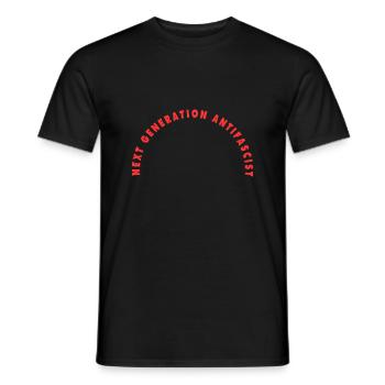 ANTIFASCISTE PROGÉNITURE - T-shirt homme - noir - Devant - AI Model Male 178 light (178cm)