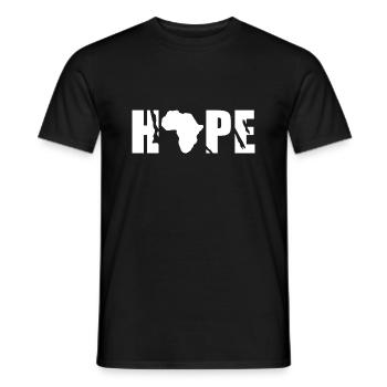 Africa, Hope, African Black Pride - Men's T-Shirt - black - Front - AI Model Male 178 light (178cm)