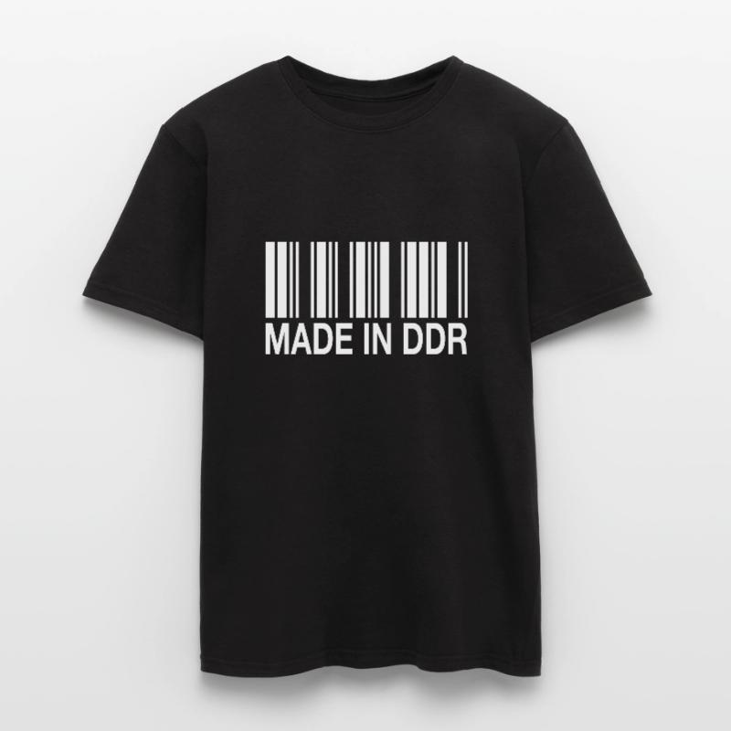 Made in DDR Barcode Strichcode Männer T-Shirt