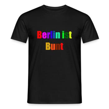 Berlin ist bunt - Männer T-Shirt - Schwarz - Vorne - AI Model Male 178 light (178cm)