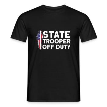 Außerdienstlich Polizeibeamter Polizeidienst - Männer T-Shirt - Schwarz - Vorne - AI Model Male 178 light (178cm)