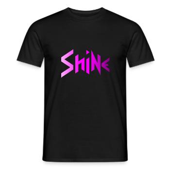 SHINE - PURPLE CITY NEON 1980s 16 Bit Design - Männer T-Shirt - Schwarz - Vorne - AI Model Male 178 light (178cm)
