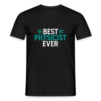 Best Physicist Ever Cute for Physicists - Men's T-Shirt - black - Front - AI Model Male 178 light (178cm)
