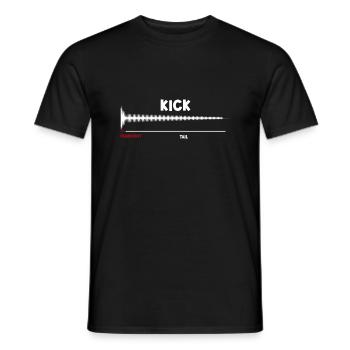 Synthesizer Kick Drum Synth DAW Transient Tail - Men's T-Shirt - black - Front - AI Model Male 178 light (178cm)