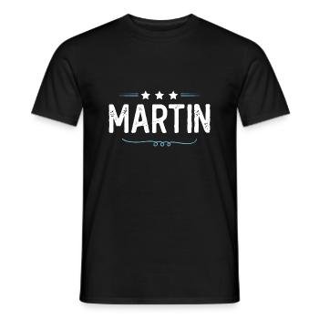 Martin - T-shirt homme - noir - Devant - AI Model Male 178 light (178cm)