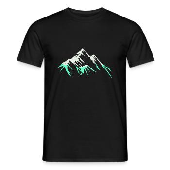 Mountains 001 - Men's T-Shirt - black - Front - AI Model Male 178 light (178cm)