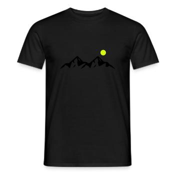 mountains - Männer T-Shirt - Schwarz - Vorne - AI Model Male 178 light (178cm)