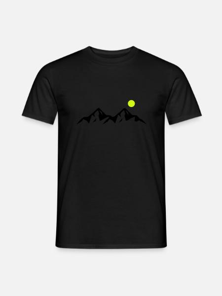 mountains - Männer T-Shirt - Schwarz