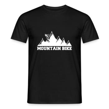 Mountain bike white - Men's T-Shirt - black - Front - AI Model Male 178 light (178cm)