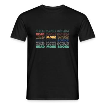 LIRE PLUS DE LIVRES - T-shirt homme - noir - Devant - AI Model Male 178 light (178cm)