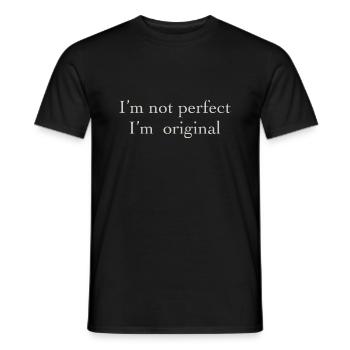 not perfect - Männer T-Shirt - Schwarz - Vorne - AI Model Male 178 light (178cm)