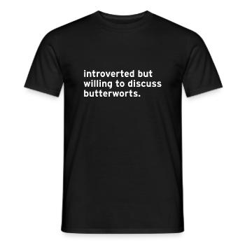 Introverti dicton plantes carnivores - T-shirt homme - noir - Devant - AI Model Male 178 light (178cm)