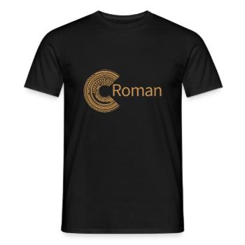 For Roman - Men's T-Shirt - black - Front - AI Model Male 178 light (178cm)