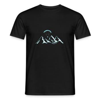 Parapente Parapente Pilote Neige - T-shirt homme - noir - Devant - AI Model Male 178 light (178cm)