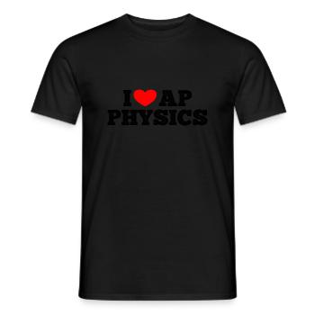 AP Physics Funny High School AP Class Survivor - Men's T-Shirt - black - Front - AI Model Male 178 light (178cm)