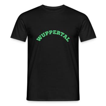Wuppertal - Männer T-Shirt - Schwarz - Vorne - AI Model Male 178 light (178cm)